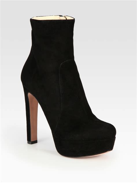 prada black suede platform ankle boots|prada black chunky combat boots.